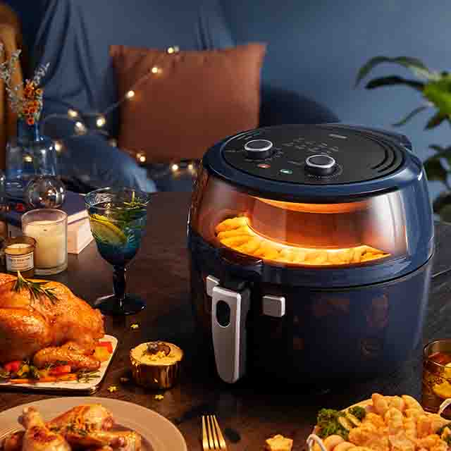 Air Fryer with Large Visible Window and Stirring Function